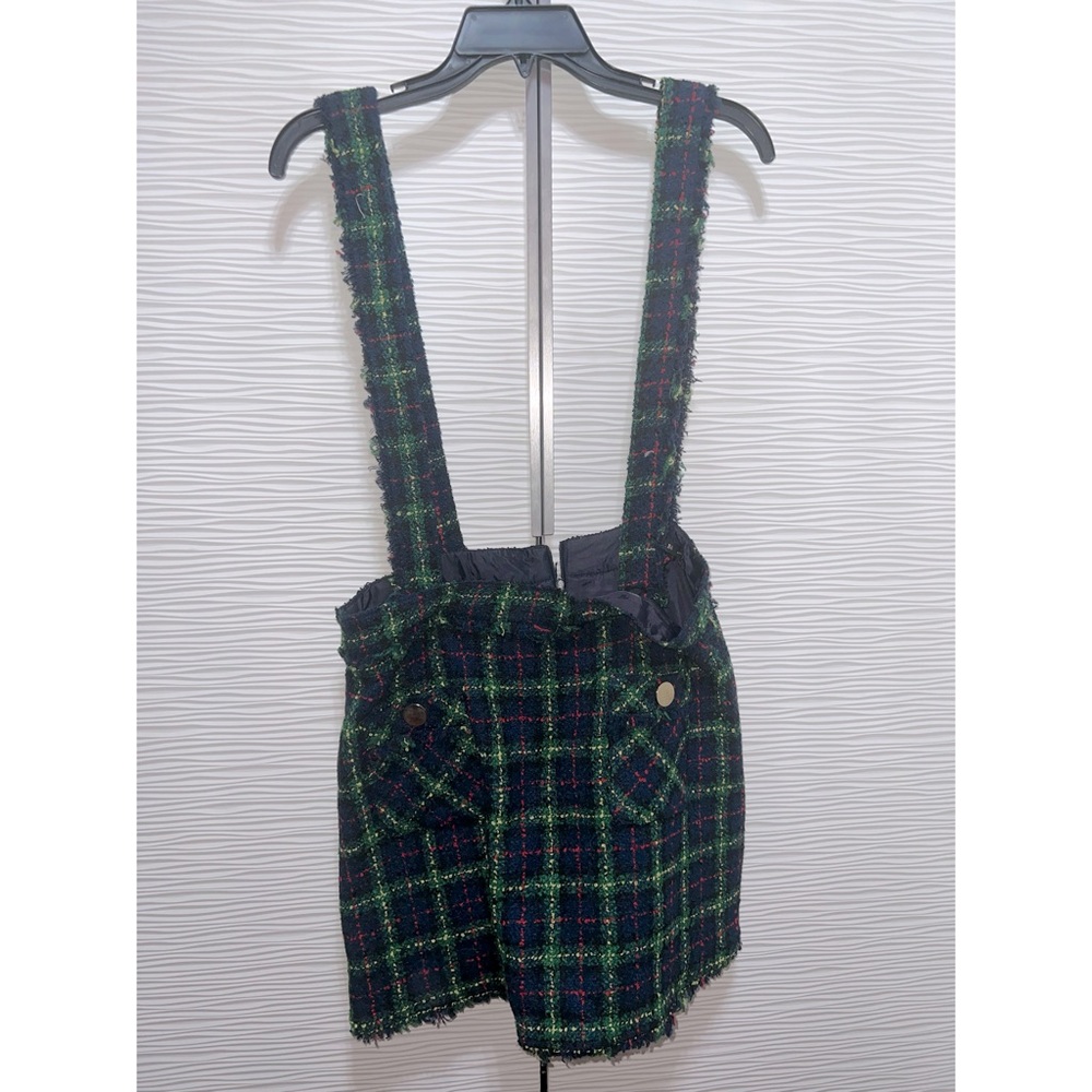 Zara plaid pinafore dress with adjustable straps